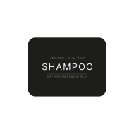 Klisteretikett - Shampoo - Mattsvart