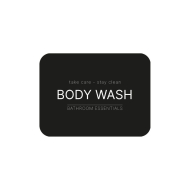 Klisteretikett - Body Wash - Mattsvart
