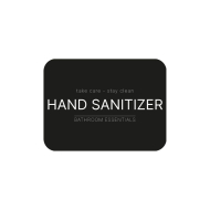 Klisteretikett - Hand Sanitizer - Mattsvart