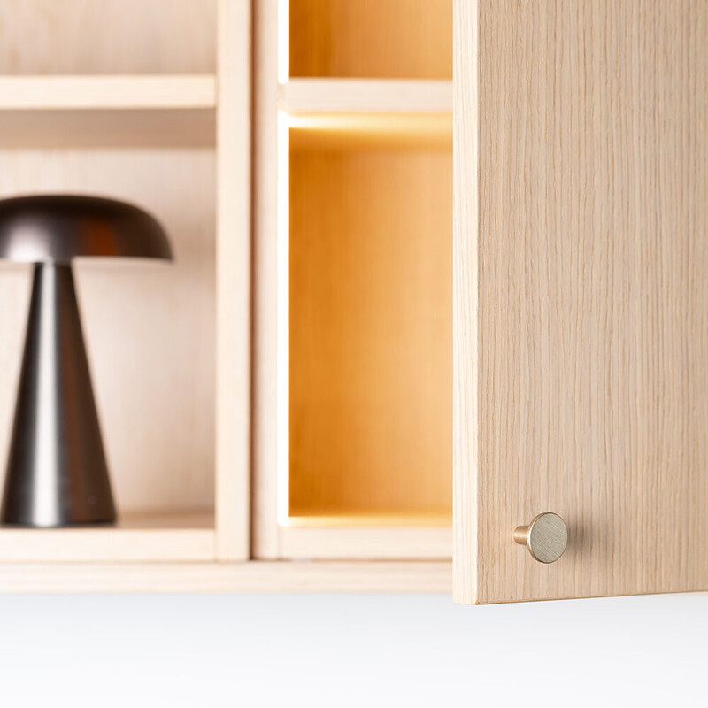 Knopp Lund - 25mm - Borstad Ljus Guld