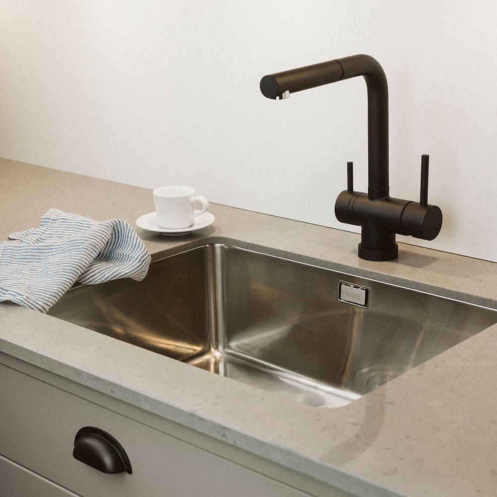 Köksblandare London - Utdragbart Munstycke - Mattsvart