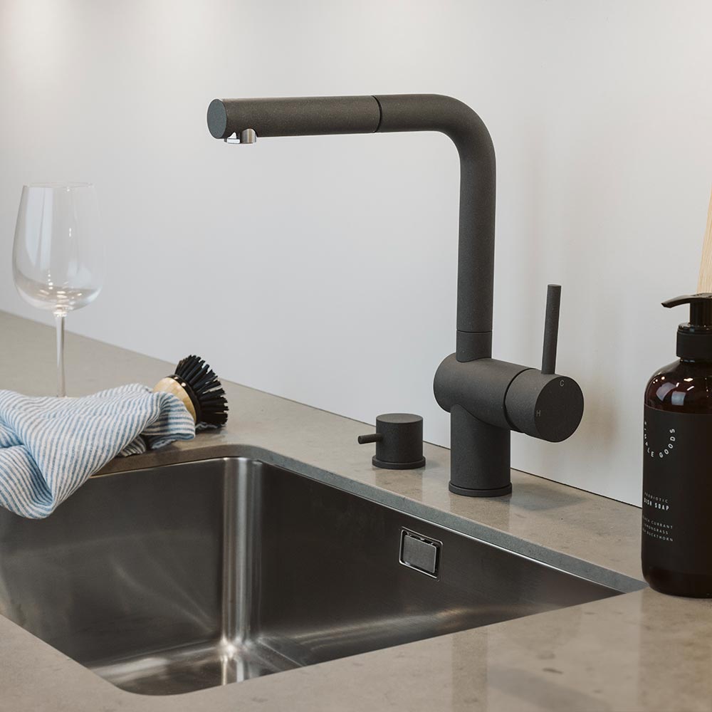 Diskmaskinsavstängning - Silgranit Klippgrå