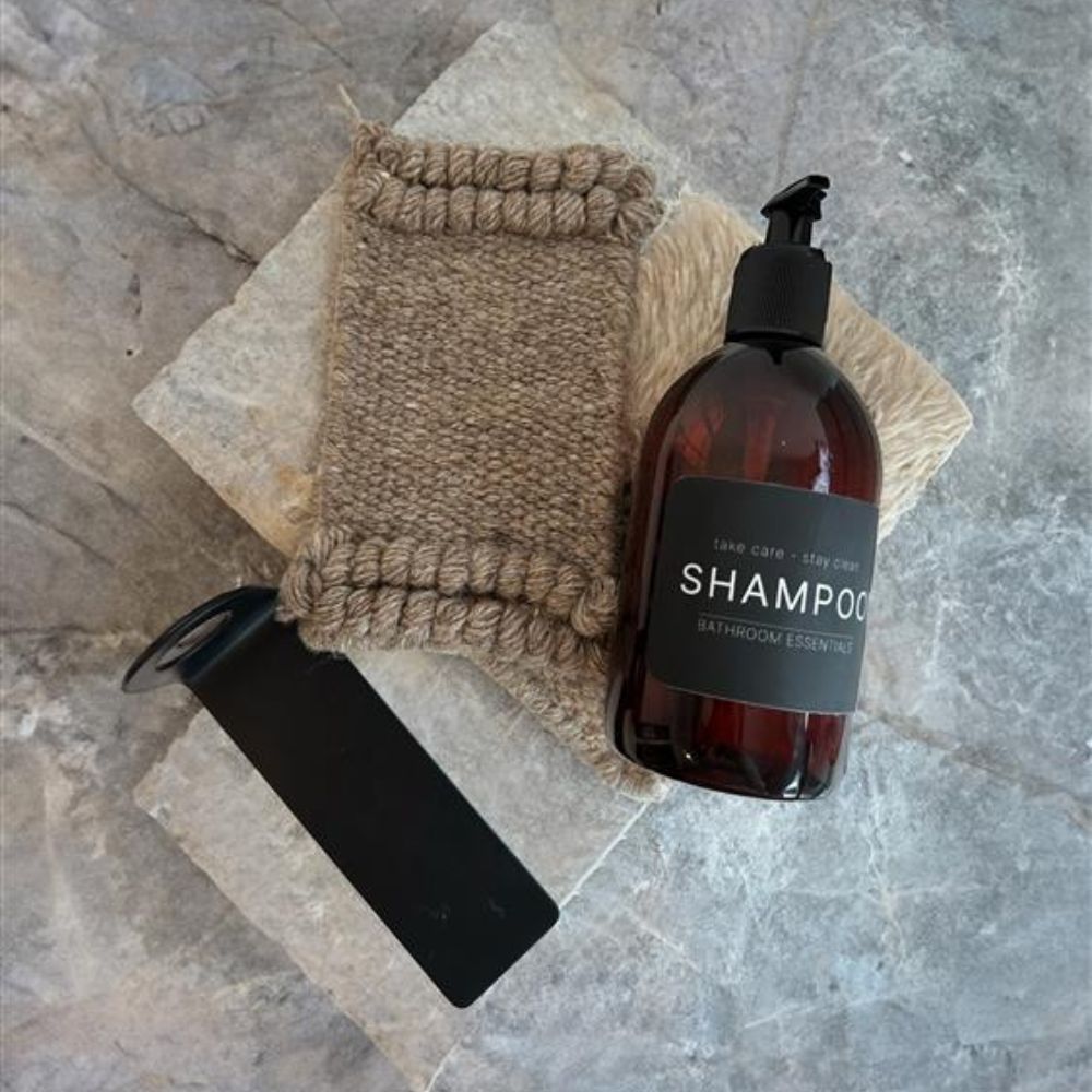Klisteretikett - Shampoo - Mattsvart