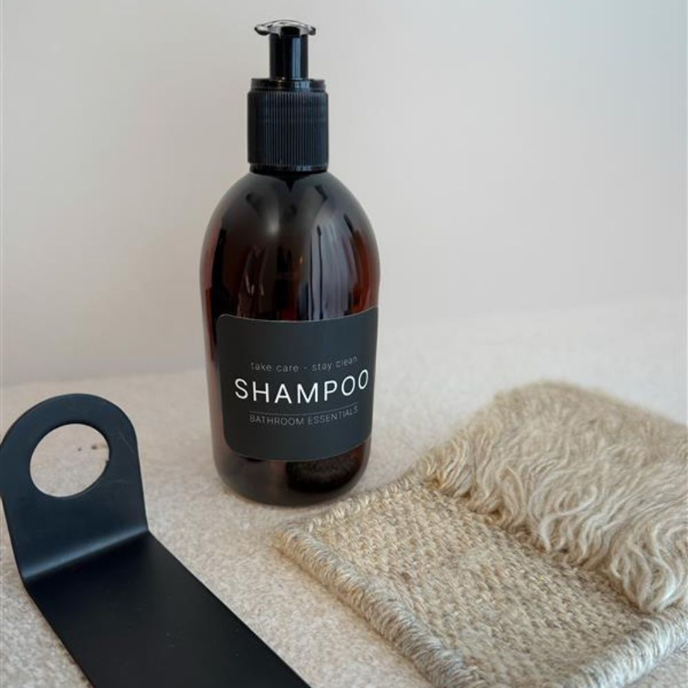 Klisteretikett - Shampoo - Mattsvart