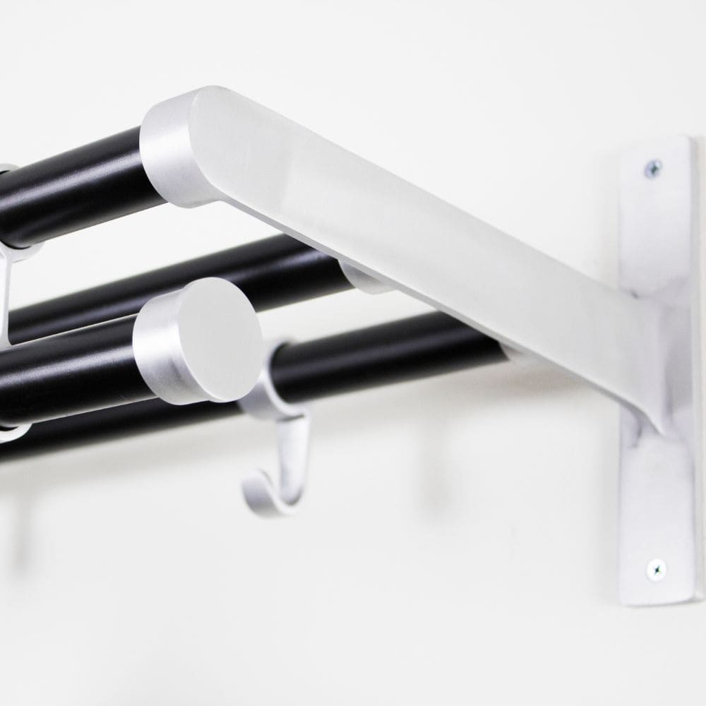 Hatthylla Elegant Plus - 1000mm - Svart/Aluminium