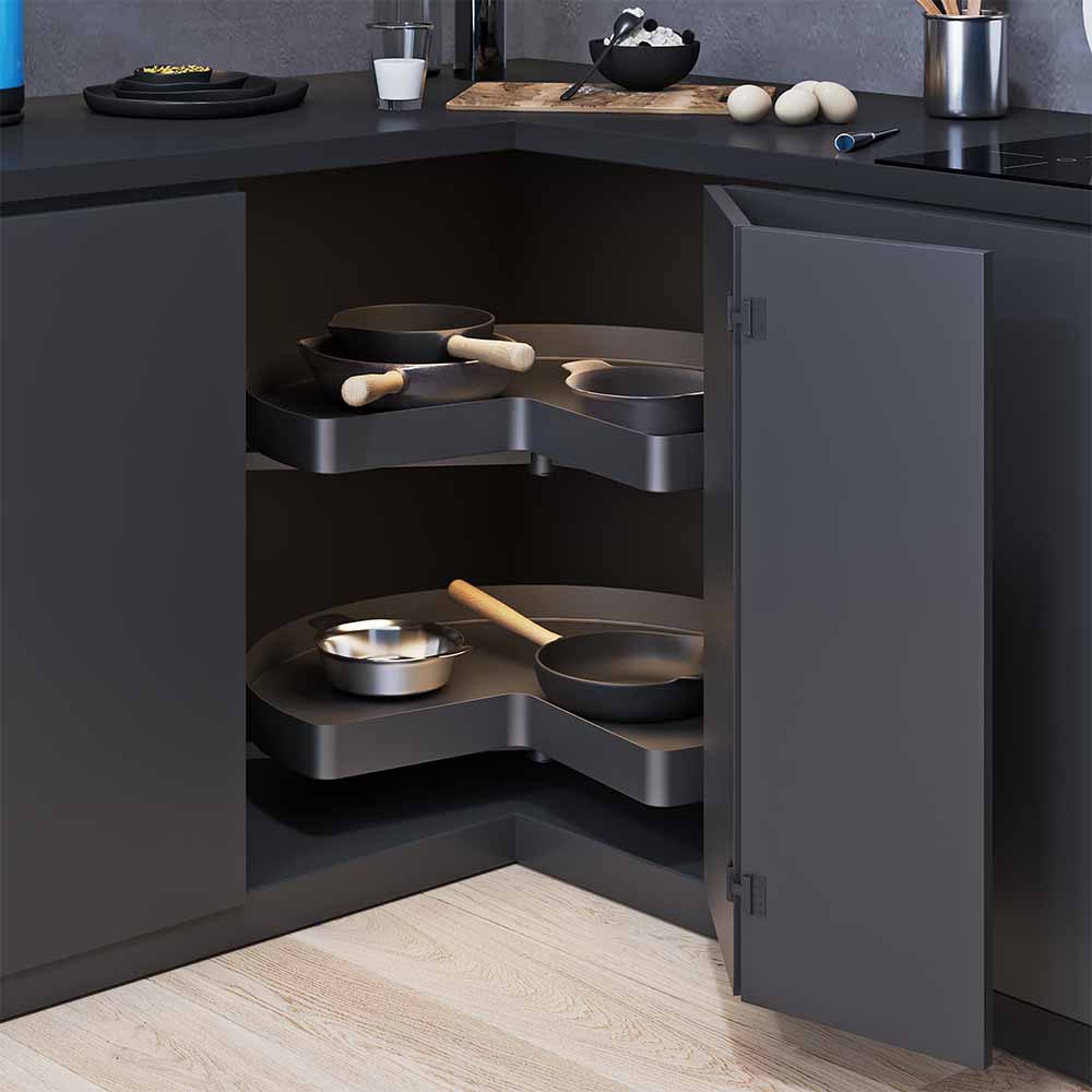 Hörnkarusell Recorner Maxx Planero ¾ 760 Ø - Lavagrå