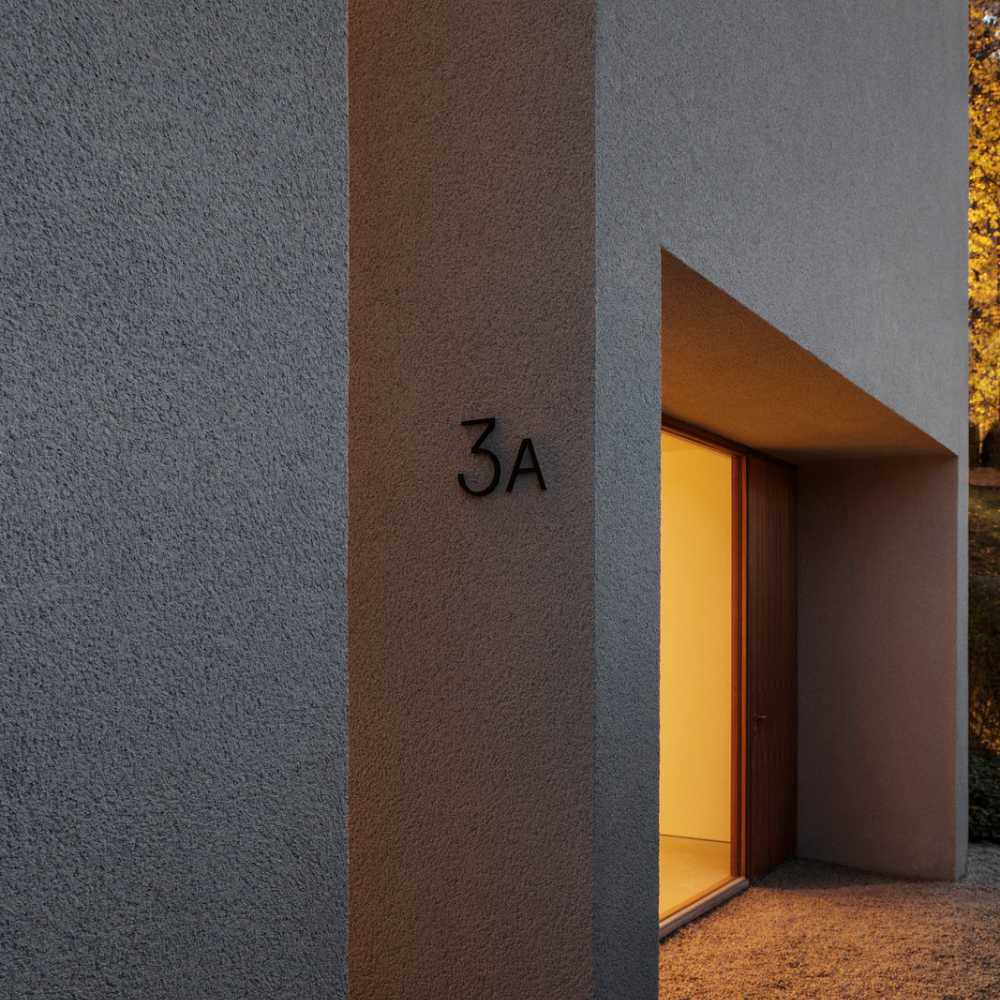 Husbokstav Contemporary - D - Svart