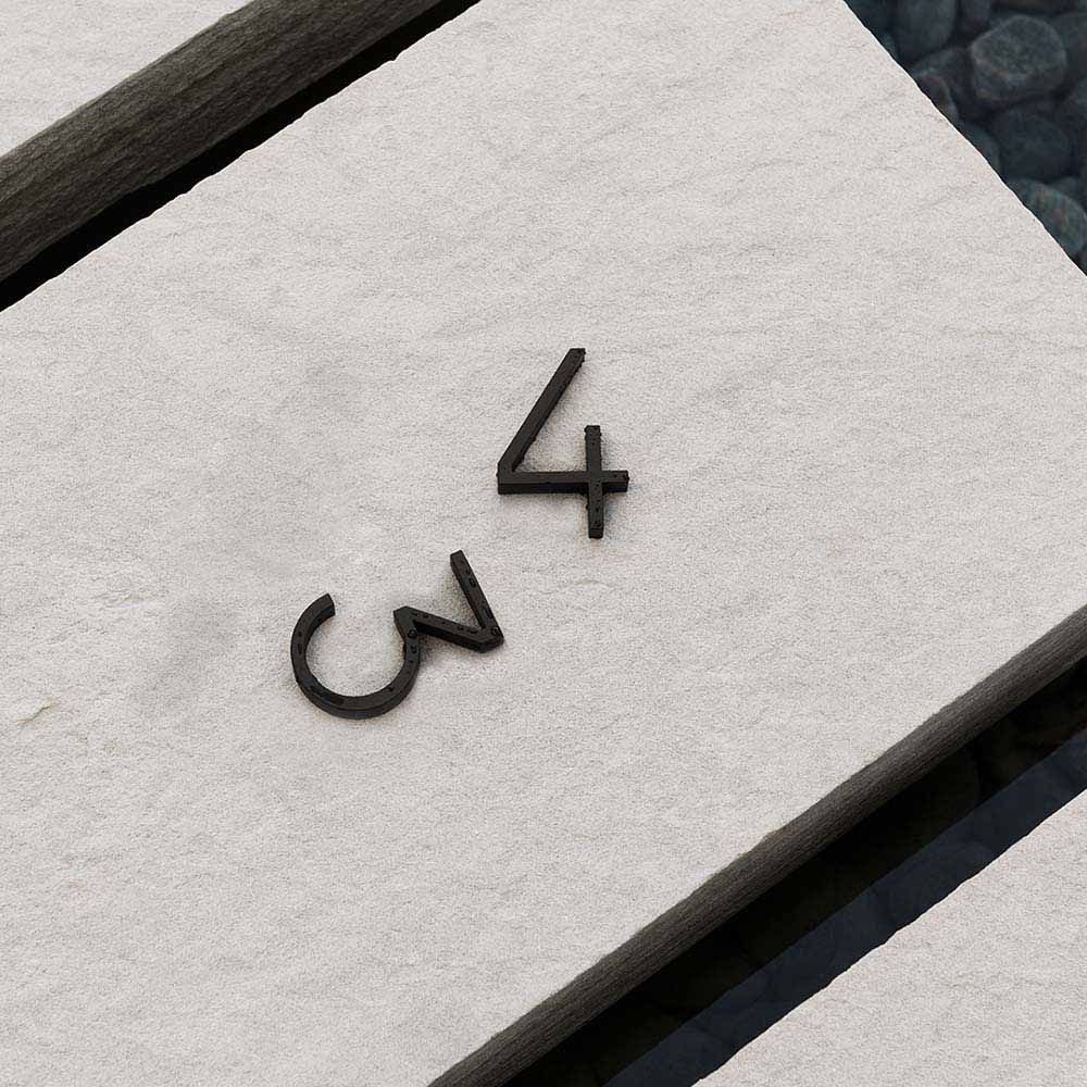 Husnummer Contemporary - 5 - Svart