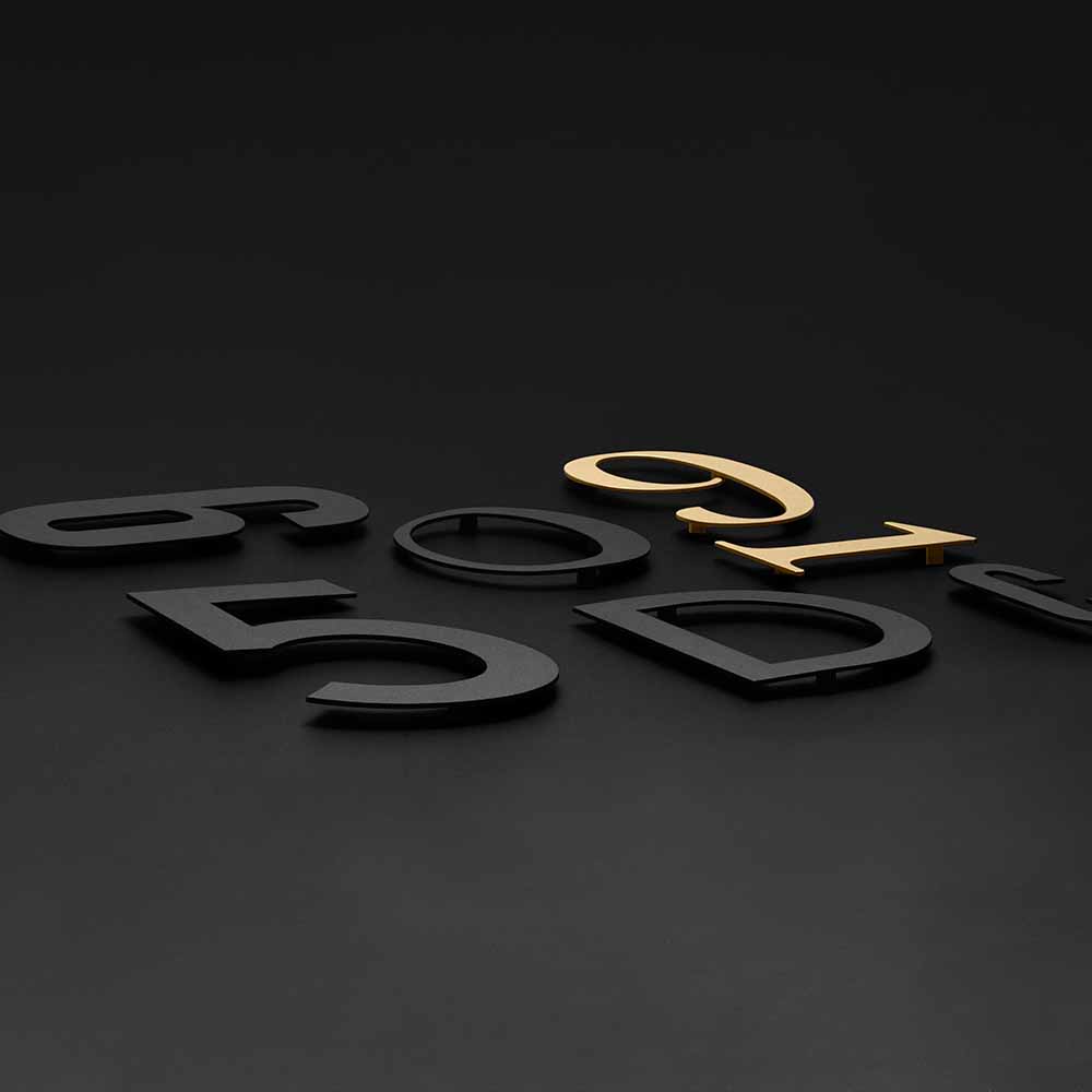 Husnummer Home - Svart