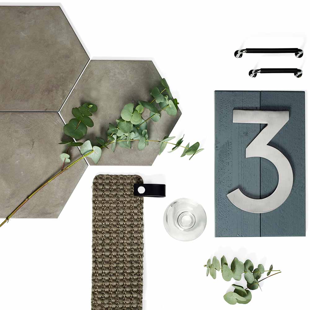 Husnummer Home - Rostfritt Stål