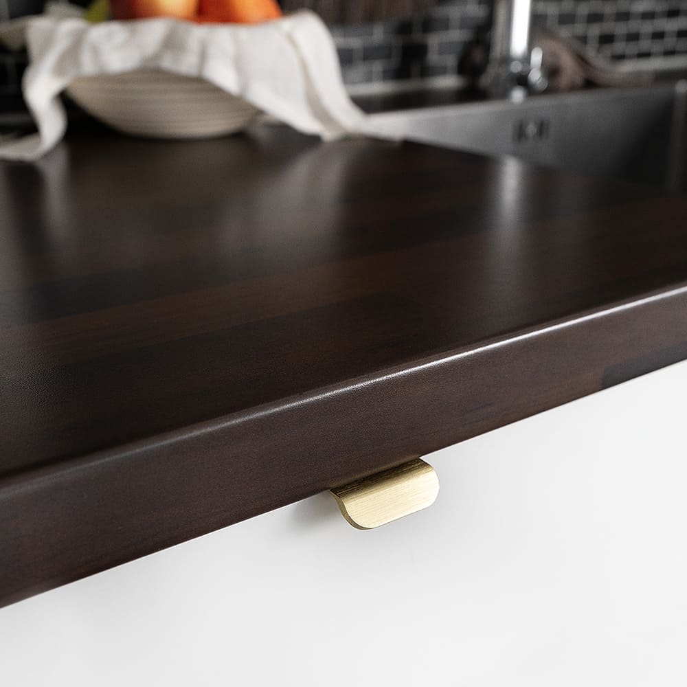 Profilhandtag Roundy - Borstad Mässing