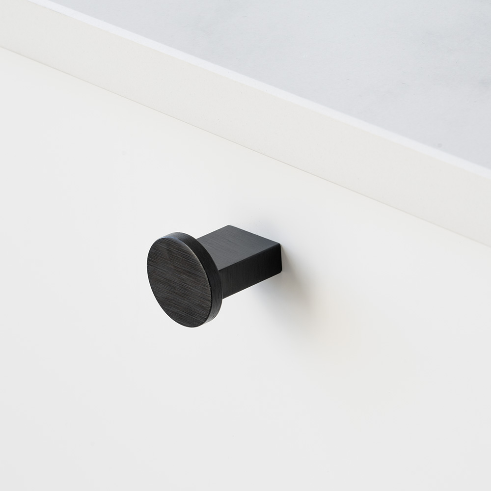 Knopp Nexx Ø25mm - Borstad Svart