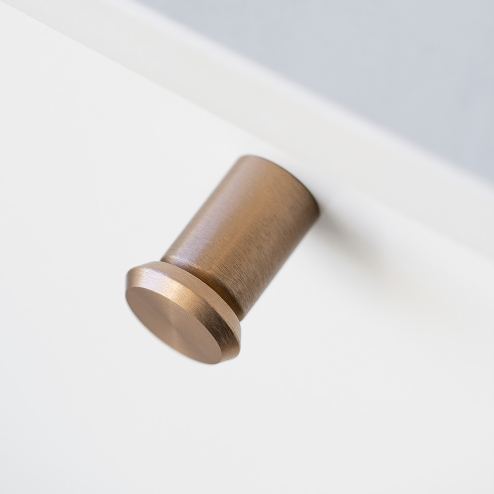 Knopp Fase Ø23mm - Mörk Borstad Mässing