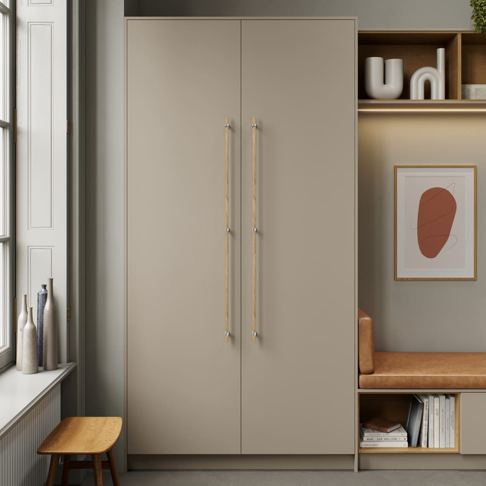 Handtag Bond - Ek/Rostfri Look