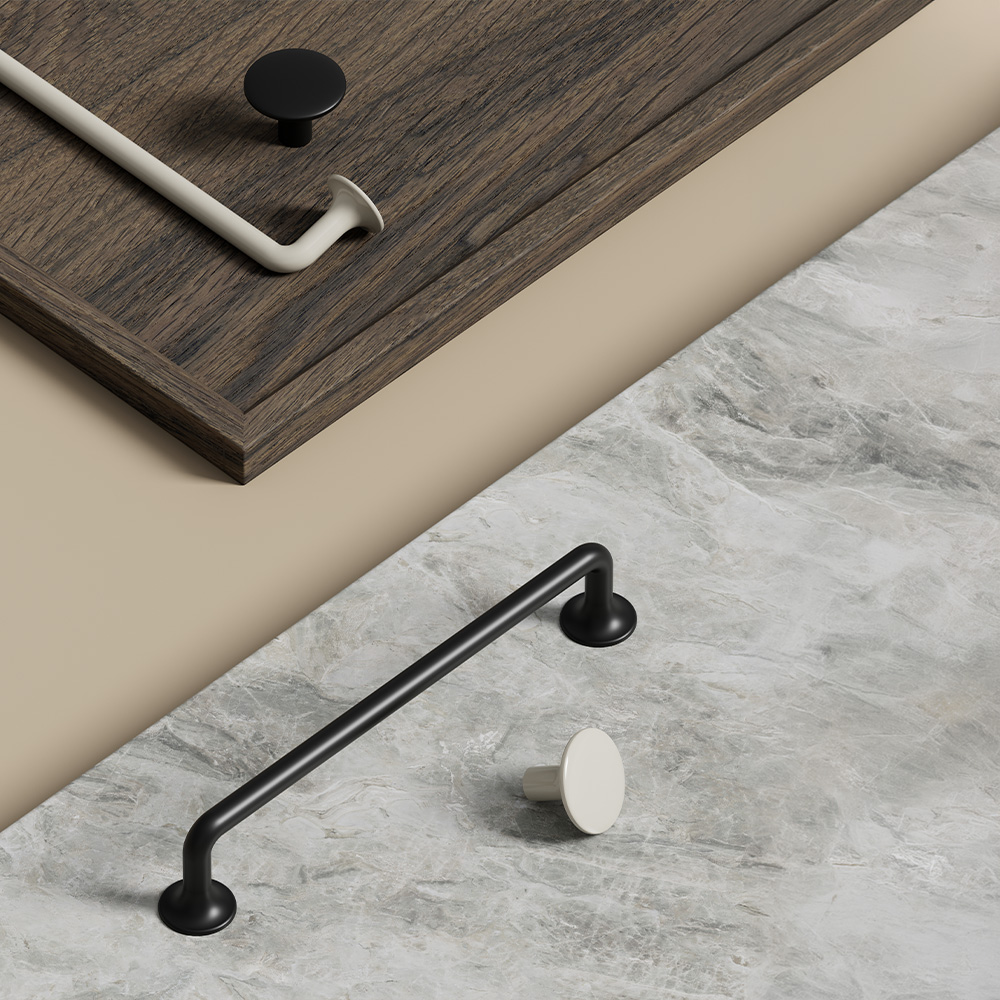 Handtag Tango - 160mm - Glossy Dusty Creme