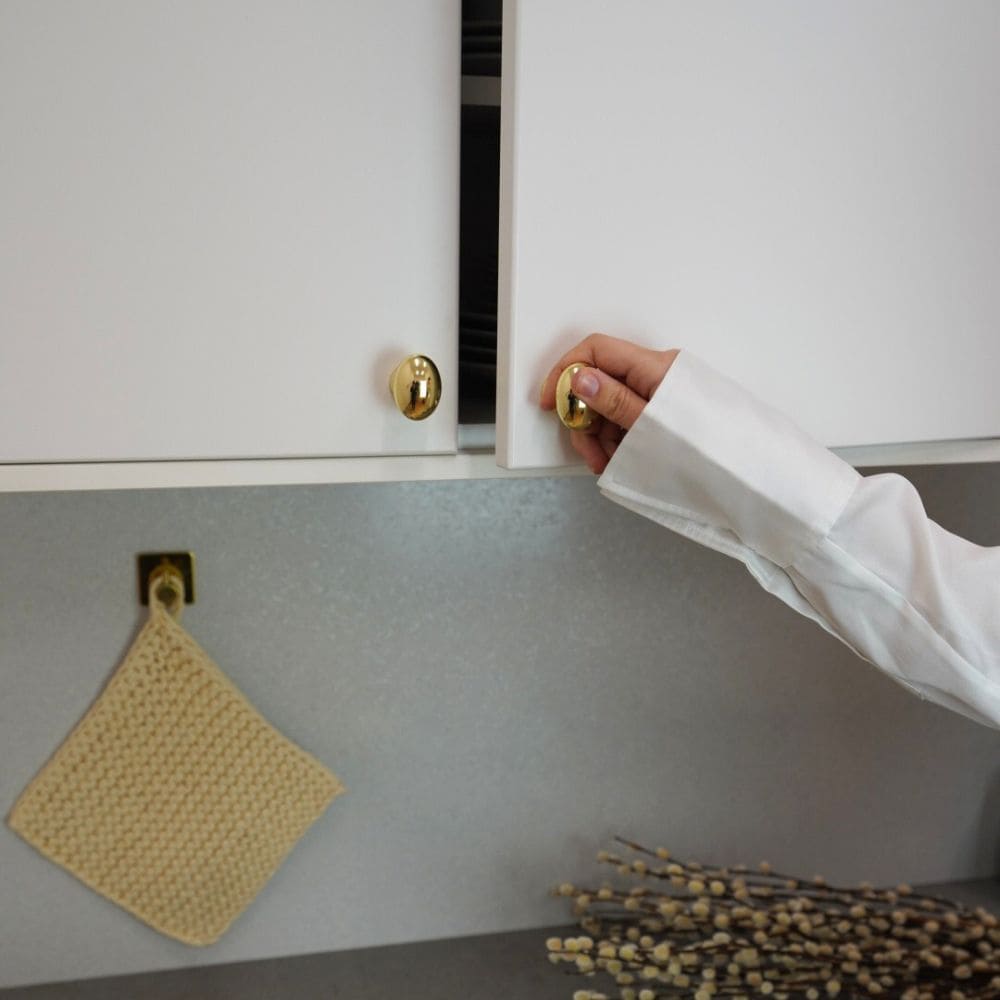 Knopp 401 - Polerad Mässing