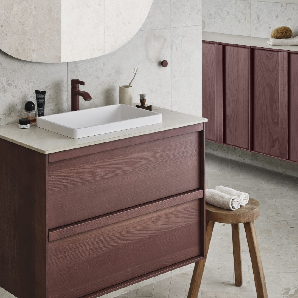 Toniton Circular Knopp - Reddish Brown