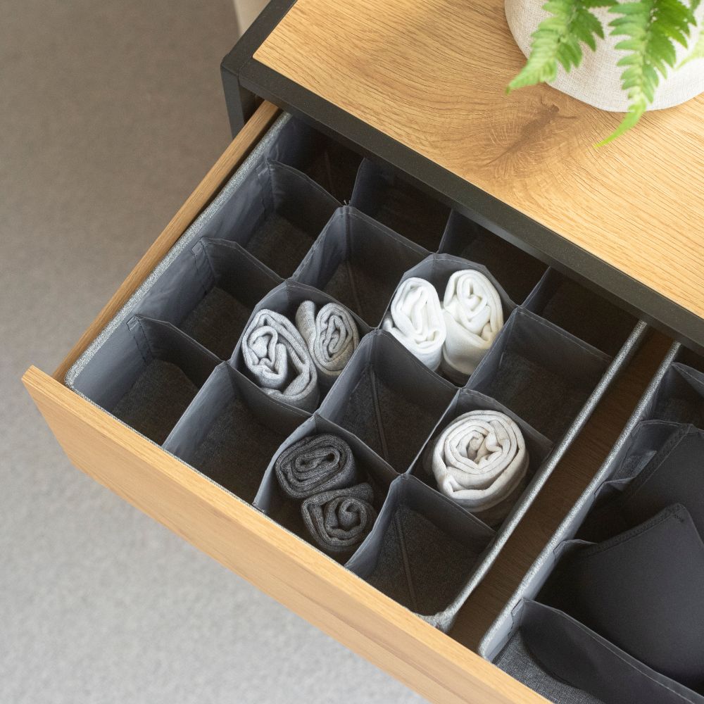 Förvaringslåda med 16-fack - Grå