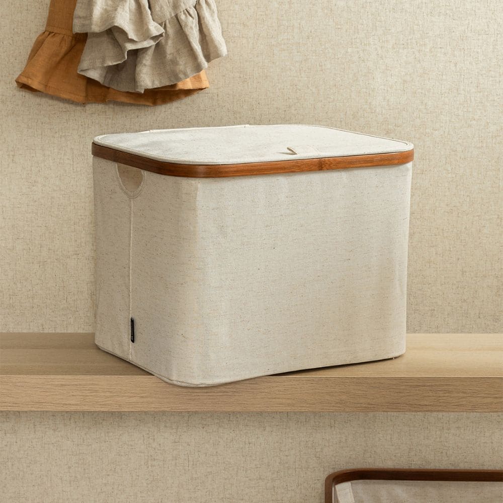 Förvaringskorg Med Lock - Sand