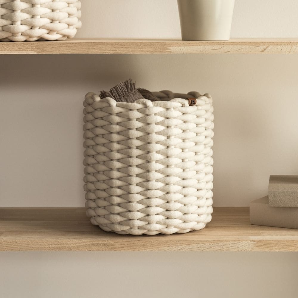 Rund Korg - Off-white