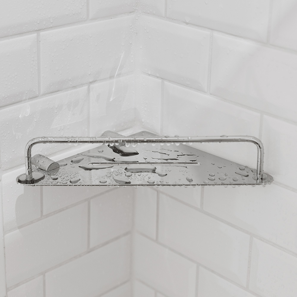 Hörnhylla Match - Polerad Krom