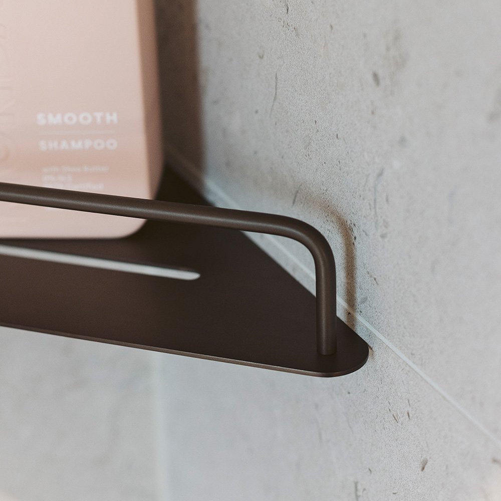 Hörnhylla Match - Brunerad Mässing