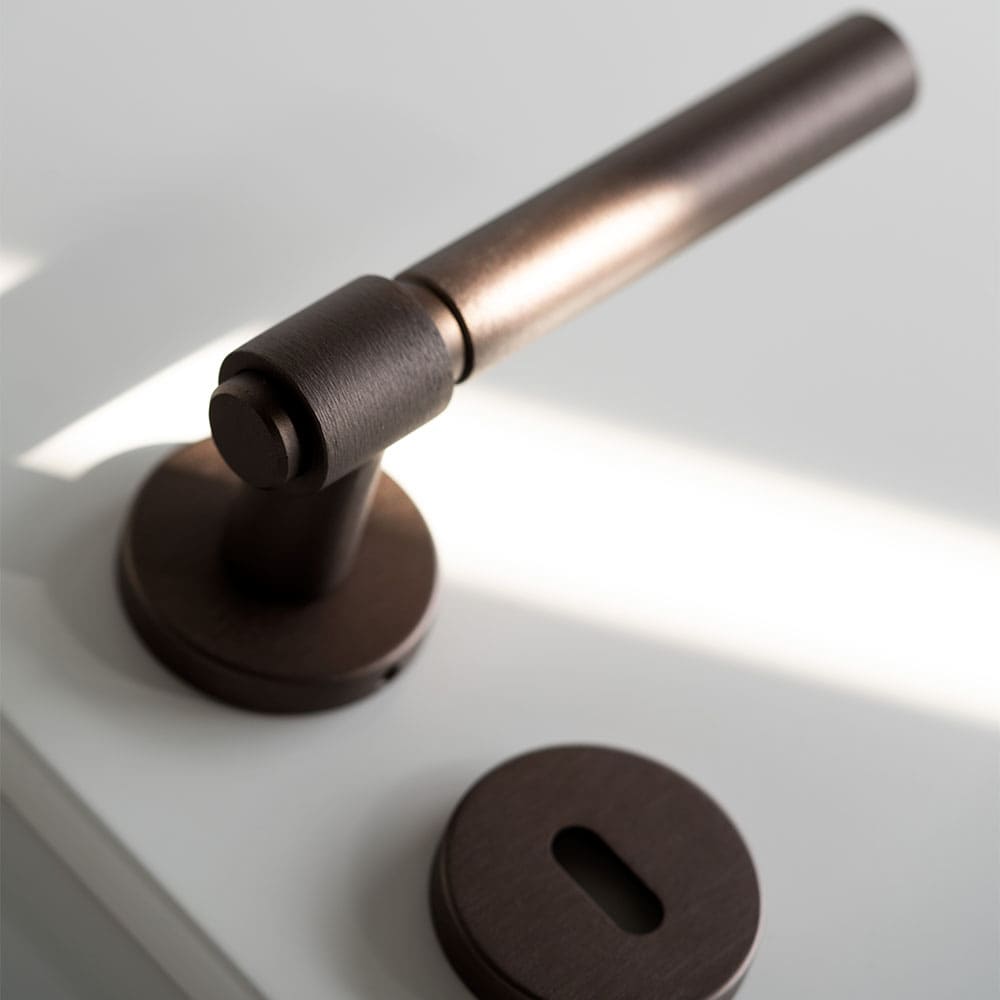 Dörrhandtag Helix 200 Plain - Mörk Brons