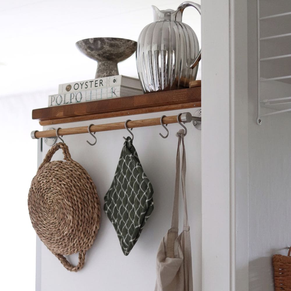 Köksreling Aveny - 600mm - Komplett - Ek/Borstad Rostfritt