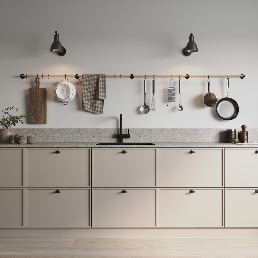 Förlängningsstång Aveny - 600mm - Ek/Mattsvart