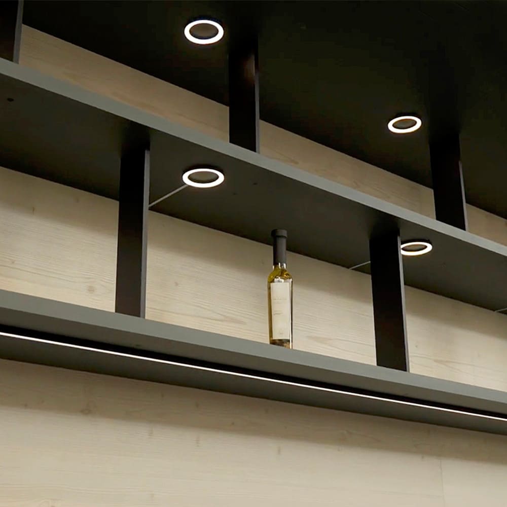 LED-spot Ringlight - Utanpåliggande - Svart