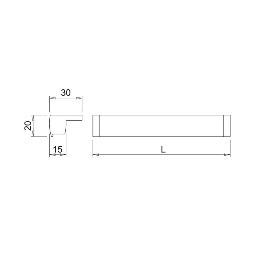 LED-profil Tuby - 2000mm - Aluminium
