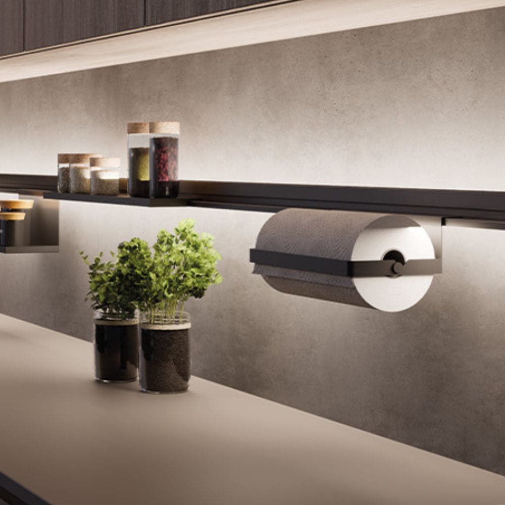 Köksrullehållare Systema - 300mm - Mattsvart