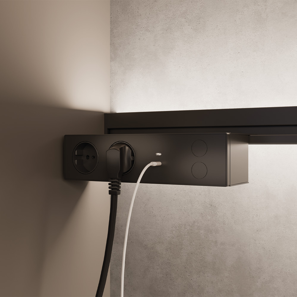 Styrcentral Nety D-M - Mattsvart